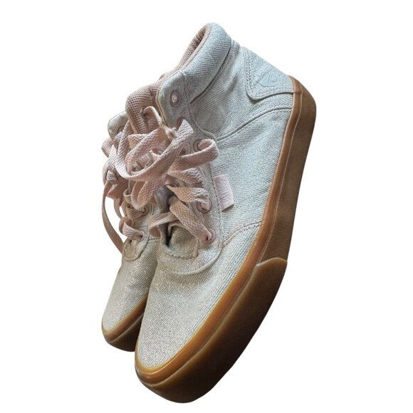 Etnies Girls Sz 2 Scout Hi Top Shoes Light Pink Canvas Sneakers - Picture 8 of 11